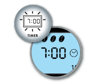 Practical timer feature including clock with LCD display
